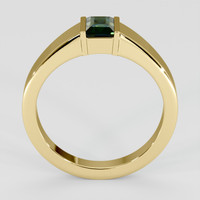 0.93 Ct. Bluish Green Sapphire Ring, 18K Yellow Gold 3
