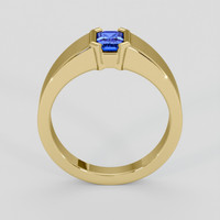 0.55 Ct. Blue Sapphire Ring, 18K Yellow Gold 3