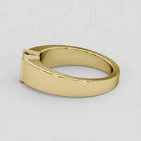 0.55 Ct. Blue Sapphire Ring, 18K Yellow Gold 4