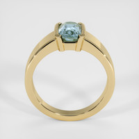 0.74 Ct. Greenish Blue Sapphire Ring, 18K Yellow Gold 3