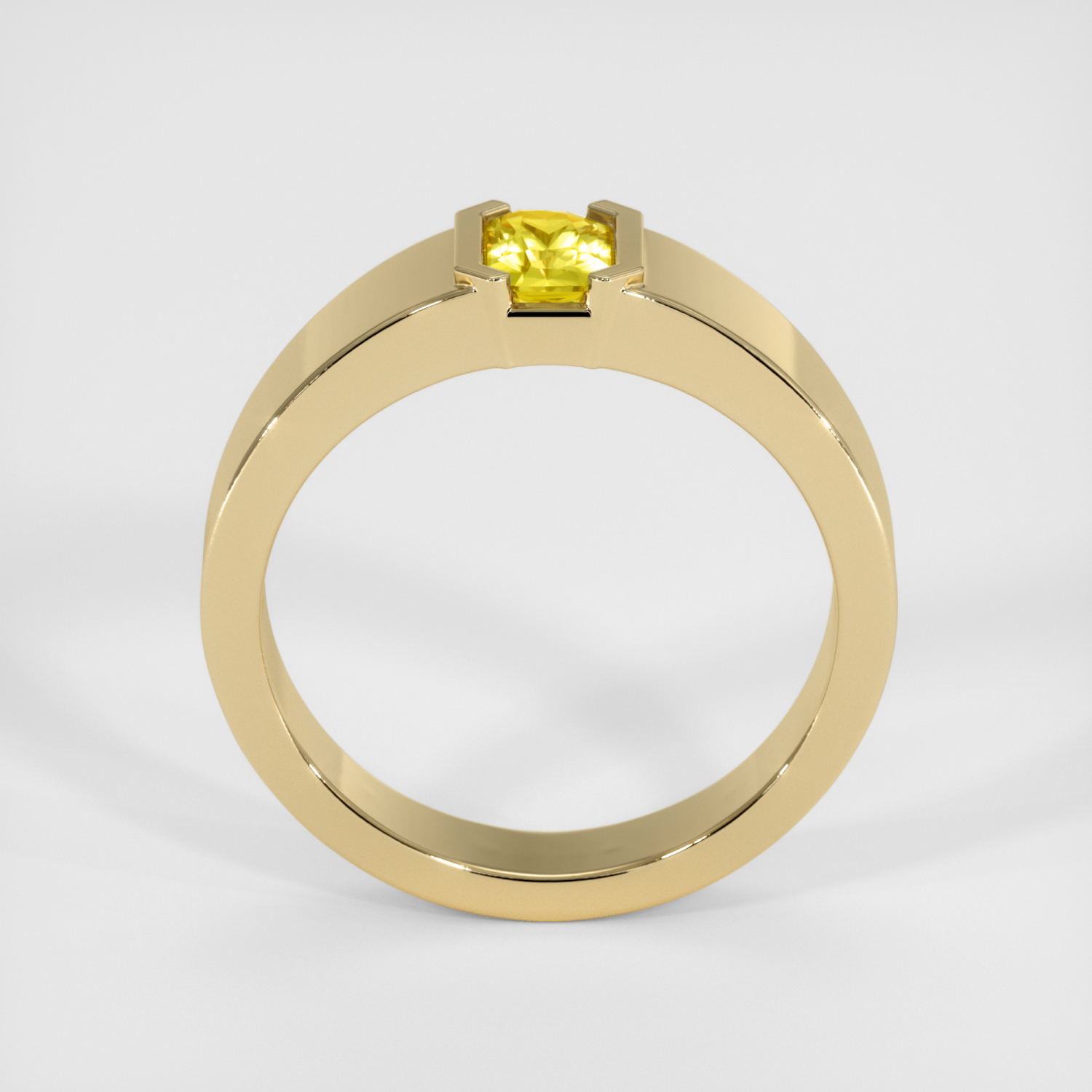 Yellow Men's Sapphire Ring 0.95 Ct. 18K Yellow Gold | The Natural