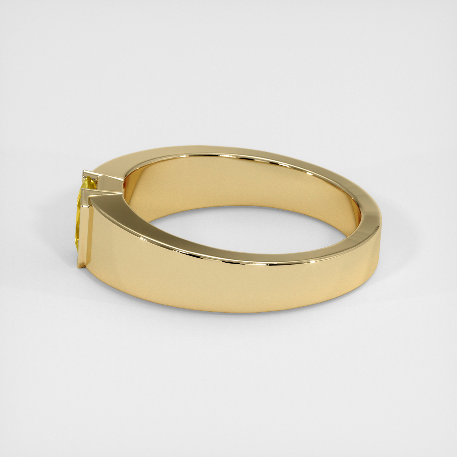 Yellow Men's Sapphire Ring 0.95 Ct. 18K Yellow Gold | The Natural