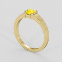 0.79 Ct. Yellow Sapphire Ring, 18K Yellow Gold 2