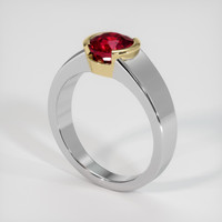 1.74 Ct. Ruby Ring, 14K Yellow & White 2