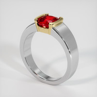 1.50 Ct. Ruby Ring, 14K Yellow & White 2