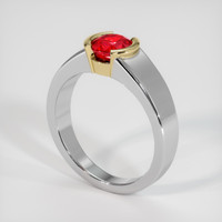 1.10 Ct. Ruby Ring, 14K Yellow & White 2