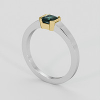 1.36 Ct. Bluish Green Sapphire Ring, 14K Yellow & White 2