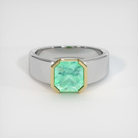 1.57 Ct. Emerald Ring, 18K Yellow & White 1