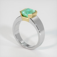 1.57 Ct. Emerald Ring, 18K Yellow & White 2