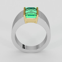 2.42 Ct. Emerald Ring, 18K Yellow & White 3