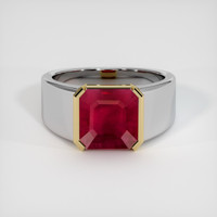 4.21 Ct. Ruby Ring, 18K Yellow & White 1