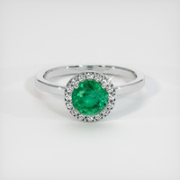 0.83 Ct. Emerald Ring, Platinum 950 1