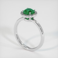 0.83 Ct. Emerald Ring, Platinum 950 2