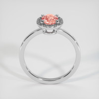 1.09 Ct. Padparadscha Sapphire Ring, 14K White Gold 3