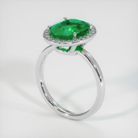 5.84 Ct. Emerald Ring, 18K White Gold 2