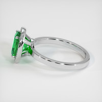 1.38 Ct. Emerald Ring, 18K White Gold 4