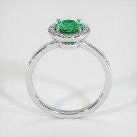 0.73 Ct. Emerald Ring, 18K White Gold 3