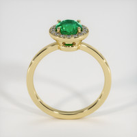 0.83 Ct. Emerald Ring, 18K Yellow Gold 3