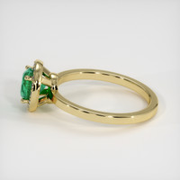 0.83 Ct. Emerald Ring, 18K Yellow Gold 4
