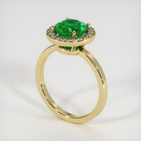 1.70 Ct. Emerald Ring, 18K Yellow Gold 2