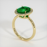 3.07 Ct. Emerald Ring, 18K Yellow Gold 2