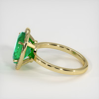 5.84 Ct. Emerald Ring, 18K Yellow Gold 4