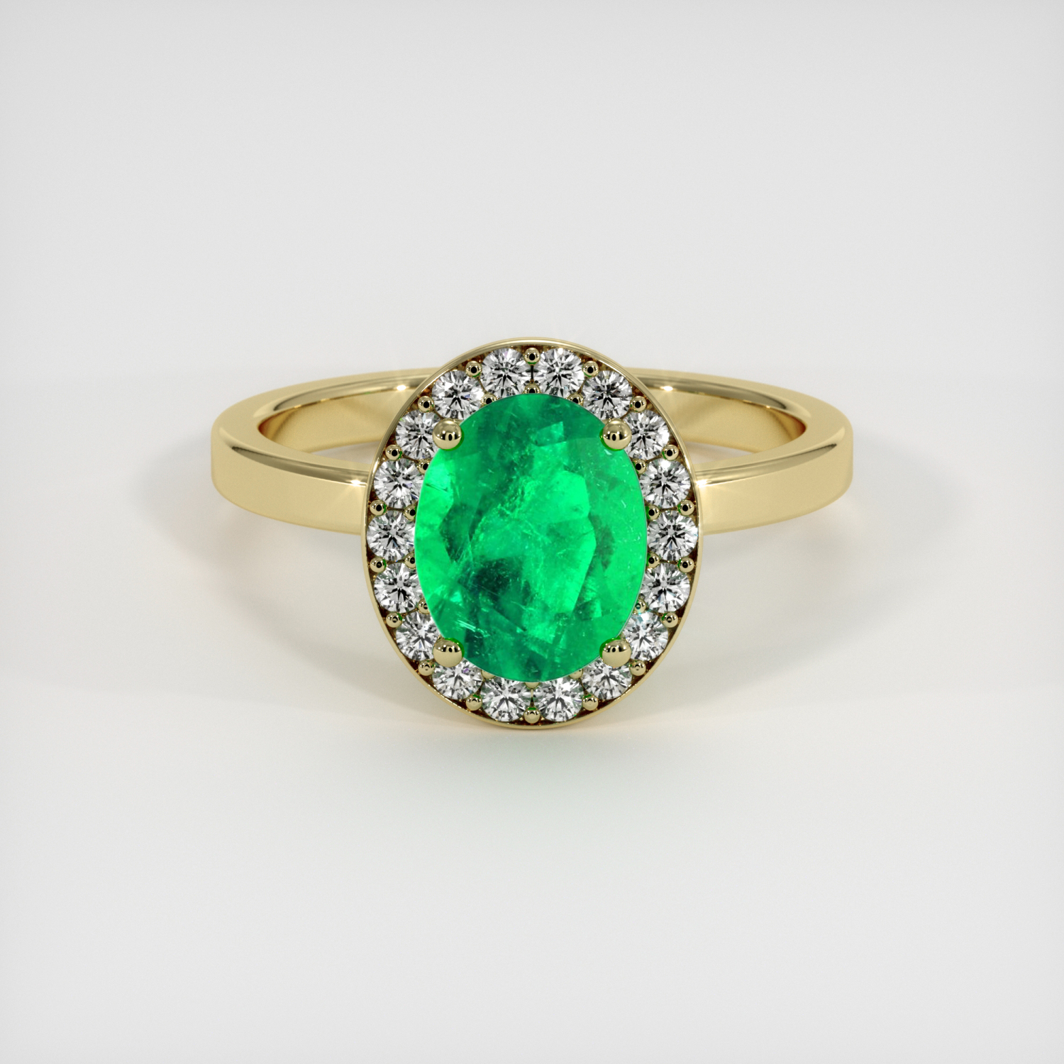 Emerald Ring 1.38 Ct. 18K Yellow Gold | The Natural Emerald Company