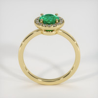 0.73 Ct. Emerald Ring, 18K Yellow Gold 3