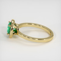0.73 Ct. Emerald Ring, 18K Yellow Gold 4
