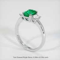 1.19 Ct. Emerald Ring, Platinum 950 2