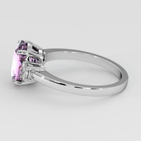 3.50 Ct. Purplish Pink Sapphire Ring, Platinum 950 4