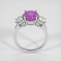 5.42 Ct. Purplish Pink Sapphire Ring, Platinum 950 3