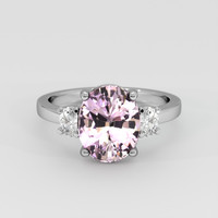 4.04 Ct. Pink Sapphire Ring, Platinum 950 1