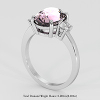 4.04 Ct. Pink Sapphire Ring, Platinum 950 2