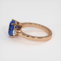 3.77 Ct. Blue Sapphire Ring, 18K Rose Gold 4