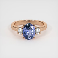 2.22 Ct. Sapphire Ring, 18K Rose Gold 1
