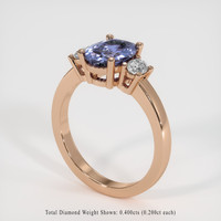 2.22 Ct. Sapphire Ring, 18K Rose Gold 2