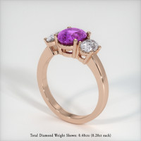 2.55 Ct. Sapphire Ring, 18K Rose Gold 2
