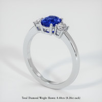 1.13 Ct. Sapphire Ring, 14K White Gold 2