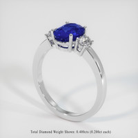 2.31 Ct. Sapphire Ring, 14K White Gold 2