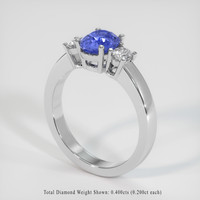 1.58 Ct. Blue Sapphire Ring, 14K White Gold 2