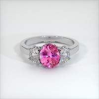 2.21 Ct. Sapphire Ring, 14K White Gold 1