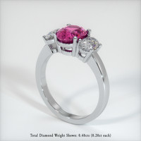 2.21 Ct. Sapphire Ring, 14K White Gold 2