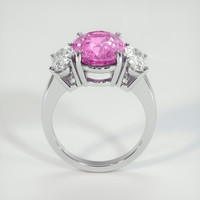 6.15 Ct. Pink Sapphire Ring, 14K White Gold 3