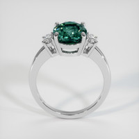 5.03 Ct. Bluish Green Sapphire Ring, 14K White Gold 3