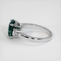 5.03 Ct. Bluish Green Sapphire Ring, 14K White Gold 4