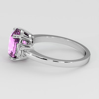 3.13 Ct. Purplish Pink Sapphire Ring, 14K White Gold 4