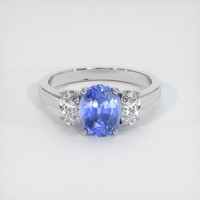 2.35 Ct. Blue Sapphire Ring, 14K White Gold 1