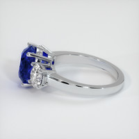 4.23 Ct. Blue Sapphire Ring, 18K White Gold 4