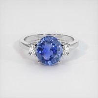 3.05 Ct. Sapphire Ring, 18K White Gold 1